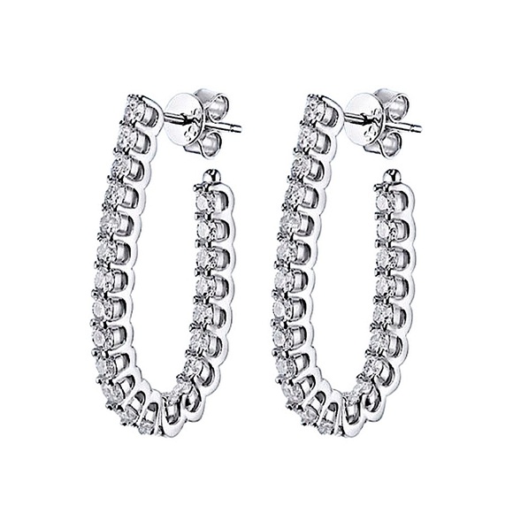 Jewelry - Certified 1.76 ct Moissanite U Hoops